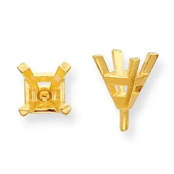 14k Yellow Gold Princess Center Head With Peg 3.0mm Setting YG175-1