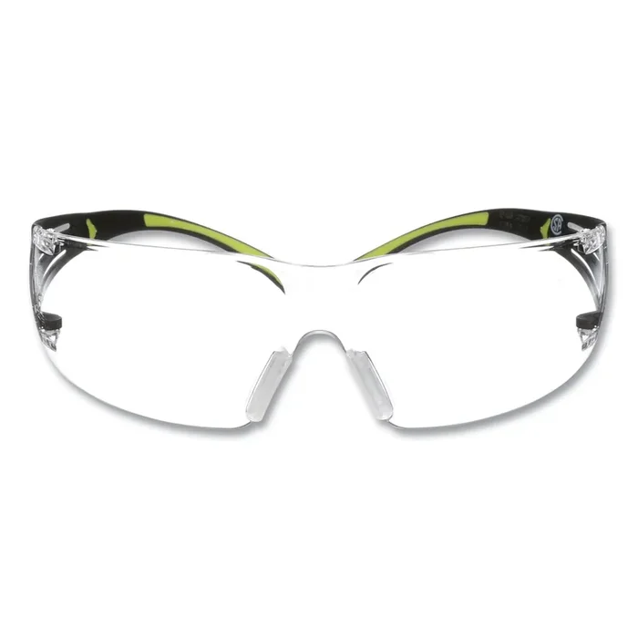 3M™ SecureFIt Protective Eyewear, 400 Series, Green Plastic Frame, Clear Polycarbonate Lens