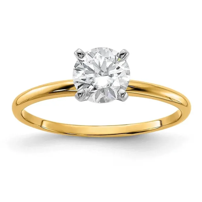 4-Prong 1/2 Round Very Lightweight Shank 14k Gold YGSH13