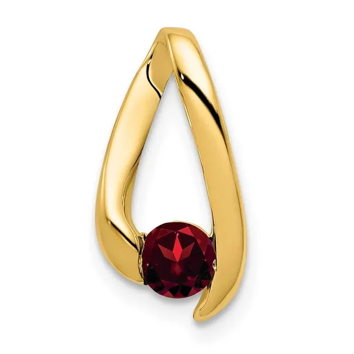 4mm Garnet pendant 14k Gold XP948GA