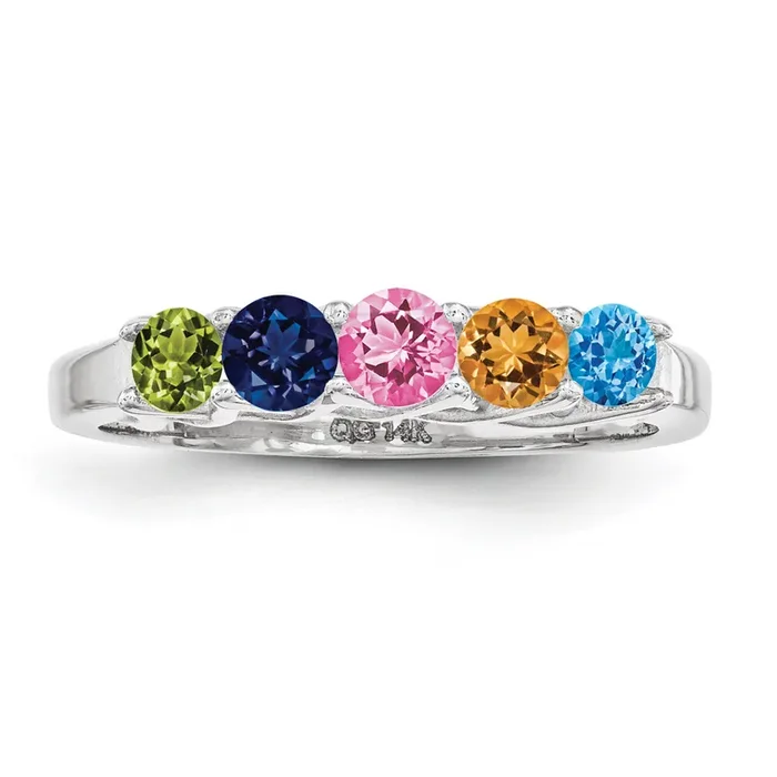 5 Birthstones Mother‘s Ring Sterling Silver XMR83/5SS