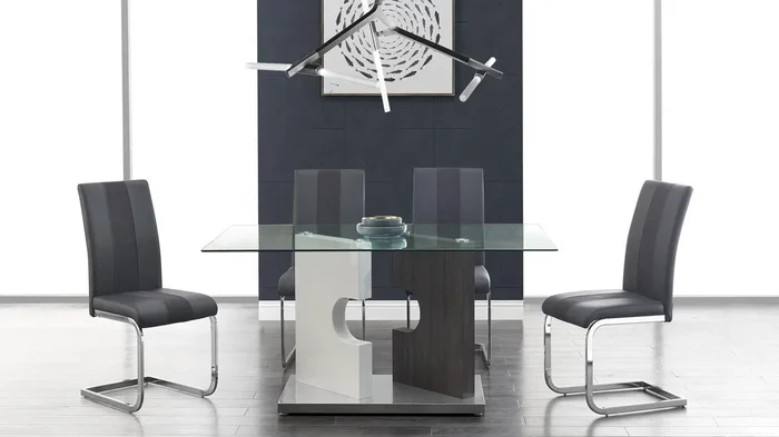 5 Piece Dining Room Set (D219DT+D915DC-GR)