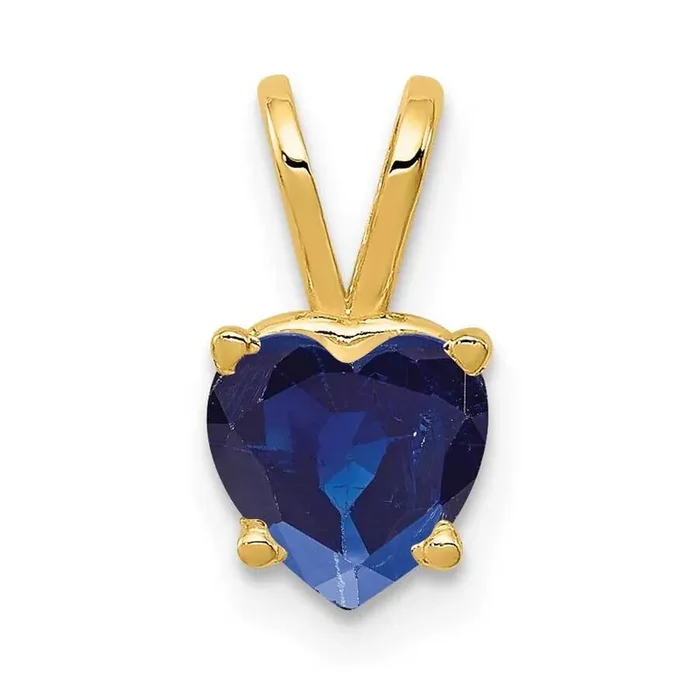 6mm Heart Sapphire pendant 14k Gold XP429S
