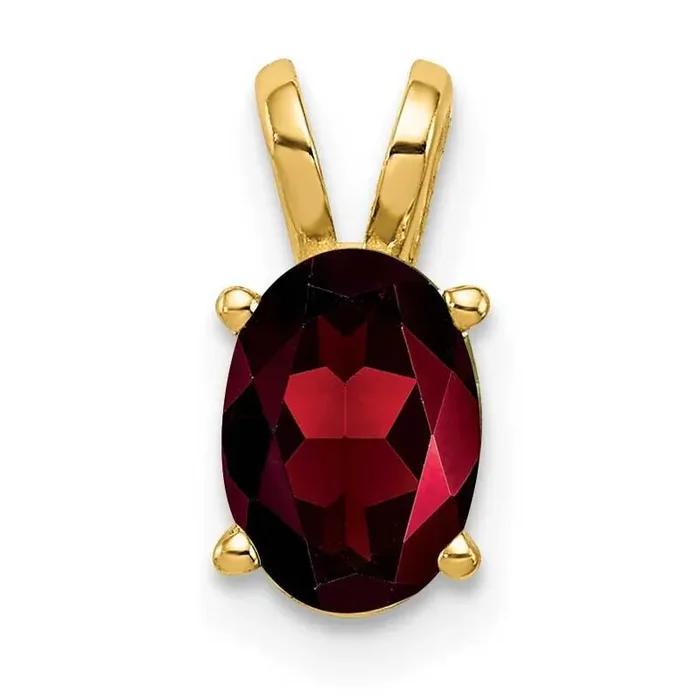 7x5mm Oval Garnet pendant 14k Gold XP422GA