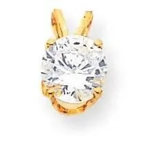 8mmtraditional CZ Pendant 14k Gold XP14CZ
