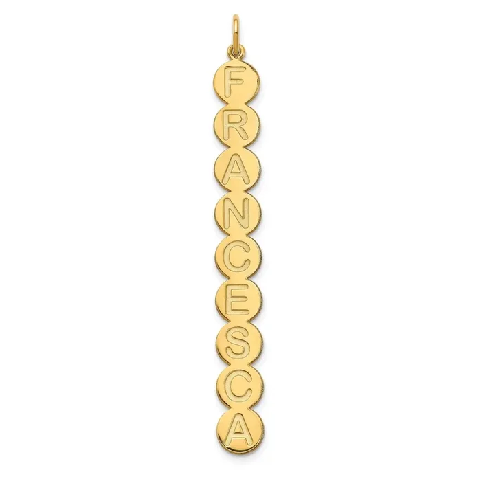 9 Letter Bubble Pendant 14k Gold XNA1326Y