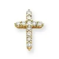 AAA Diamond Cross Pendant 14k Gold XP1757AAA