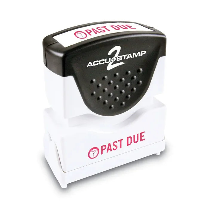 ACCUSTAMP2® Pre-Inked Shutter Stamp, Red, PAST DUE, 1.63 x 0.5