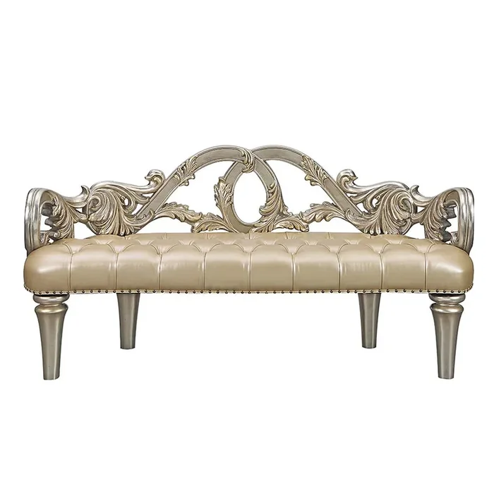 ACME Danae Champagne & Gold Finish Bench Model BD01239