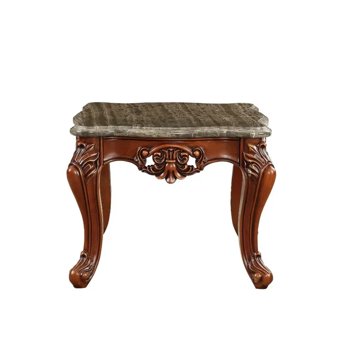 ACME Eustoma Marble & Walnut End Table Model 83067