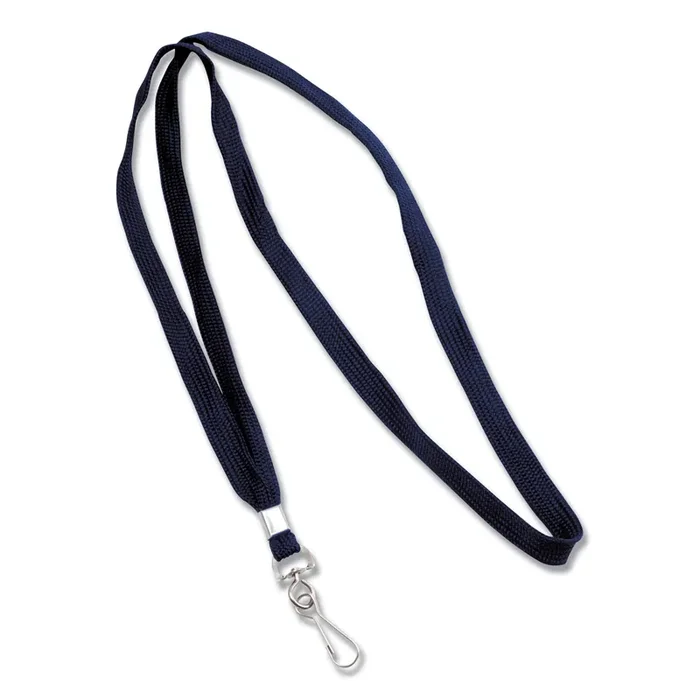 Advantus Deluxe Lanyards, Metal J-Hook Fastener, 36″ Long, Blue, 24/Box