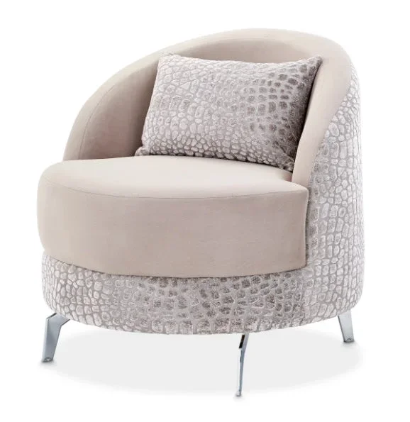 AICO Furniture Dion Chair in Stone/Silver