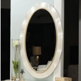 AICO Furniture La Terrazza Wall Mirror in Creamy Pearl
