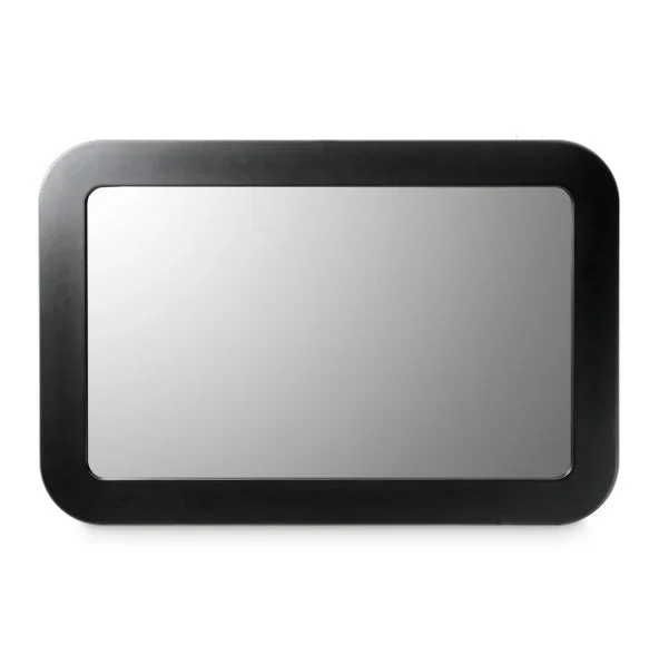 AICO Furniture Wall Mirror in Silken Matte Black
