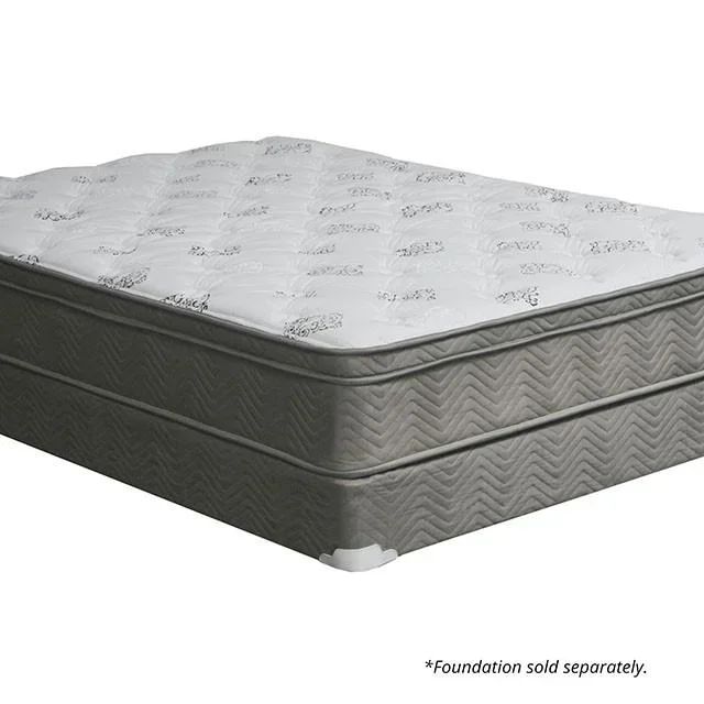 ALEKSA White, Gray 11″ Euro Top Mattress, Cal.King