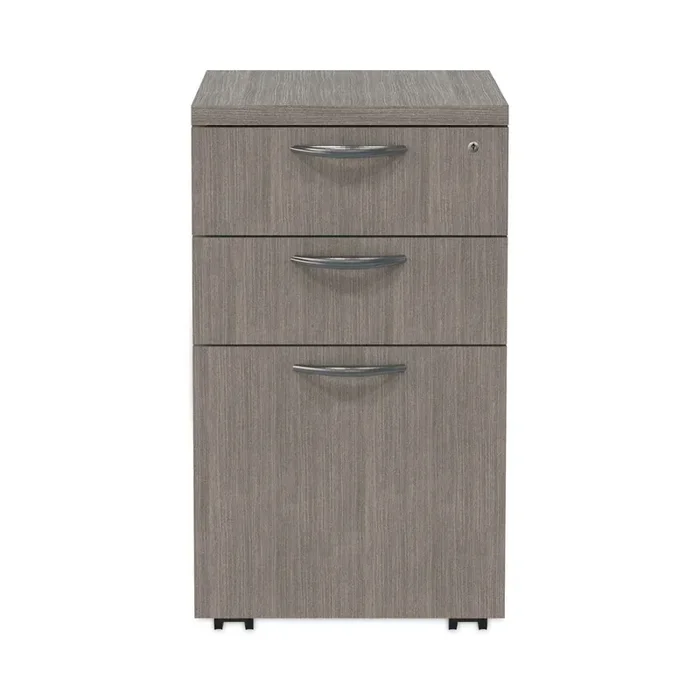 Alera® Alera Valencia Series Mobile Pedestal File, Left/Right, 3-Drawer Box/Box/File, Legal/Letter, Gray, 15.88 x 20.5 x 28.39
