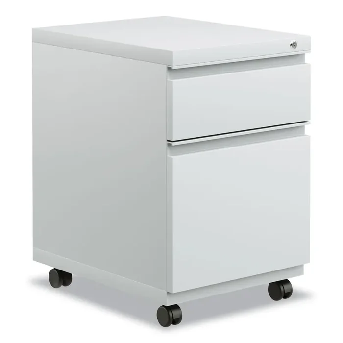 Alera® File Pedestal With Full-Length Pull, Left Or Right, 2-Drawers Box/file, Legal/letter, Light Gray, 14.96″ X 19.29″ X 21.65″