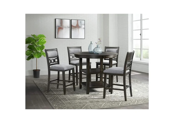 Amherst Counter Side Chair With Fabric Cushion Dark Finish 2 Per Pack