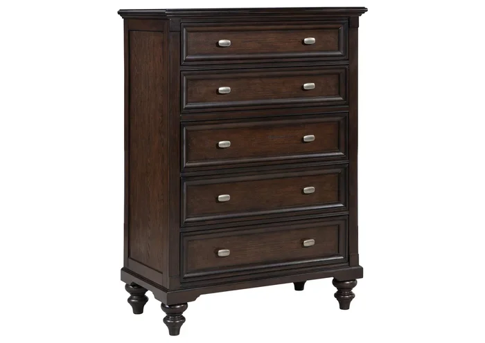 Andover 5-drawer Chest of Drawers Dark Oak