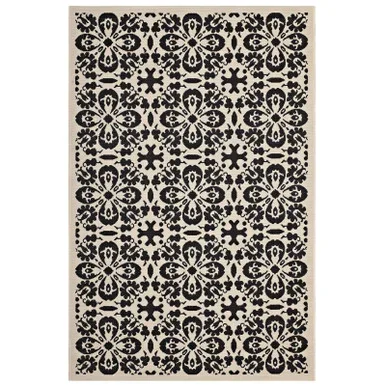 Ariana Vintage Floral Trellis 9×12 Indoor and Outdoor Area Rug / R-1142-912