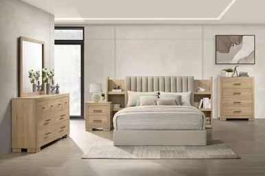 Arielle 5-piece Queen Bedroom Set Light Oak / CS-223111Q-S5