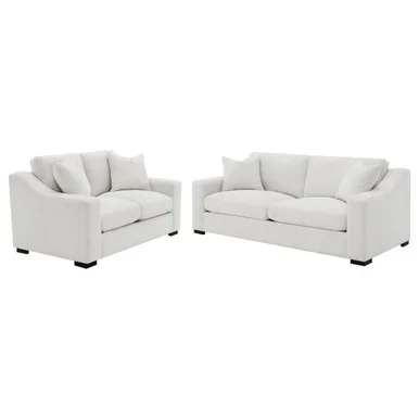 Ashlyn 2-piece Upholstered Track Arm Sofa Set Sand / CS-552091-S2