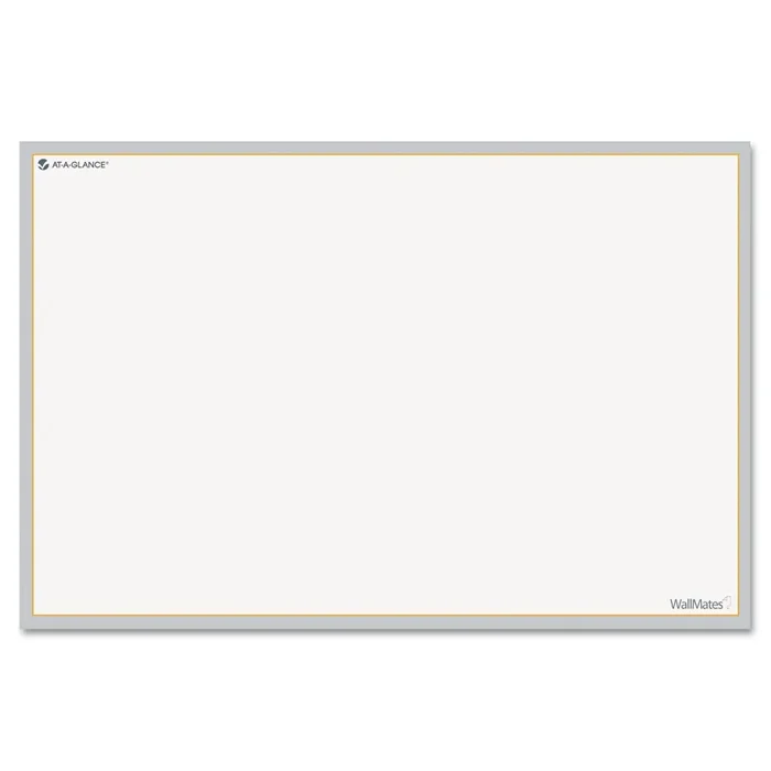 AT-A-GLANCE® Wallmates Self-Adhesive Dry Erase Writing/planning Surface, 36 X 24, White/gray/orange Sheets, Undated