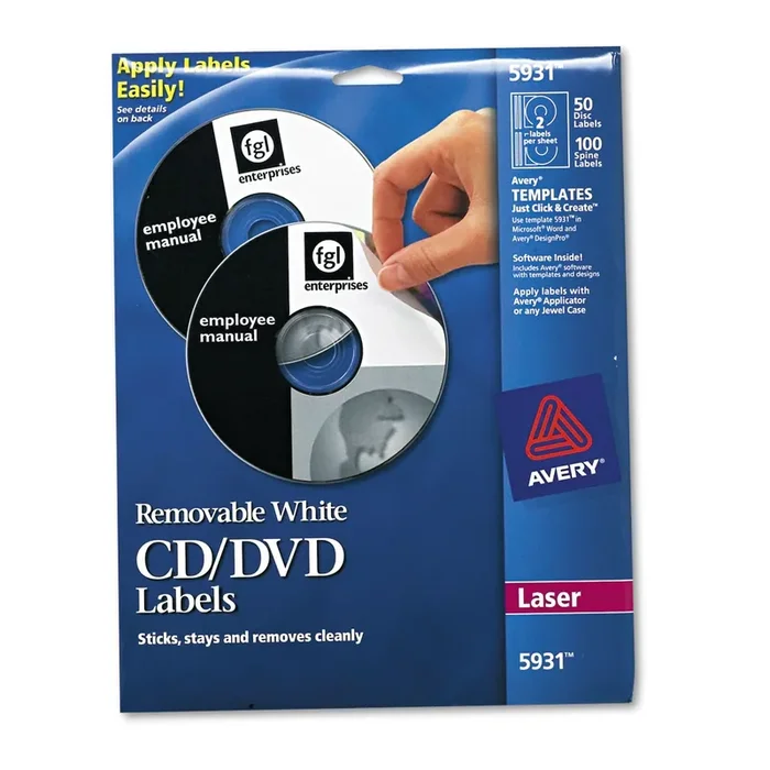 Avery® Laser Cd Labels, Matte White, 50/pack