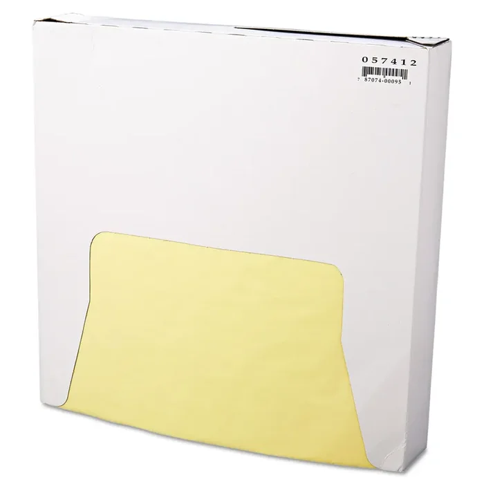 Bagcraft Grease-Resistant Paper Wraps And Liners, 12 X 12, Yellow, 1,000/box, 5 Boxes/carton