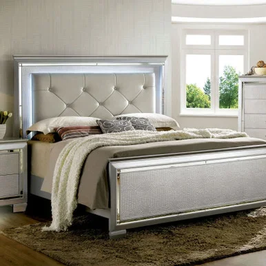 BELLANOVA Queen Bed, Silver / CM7979SV-Q-BED