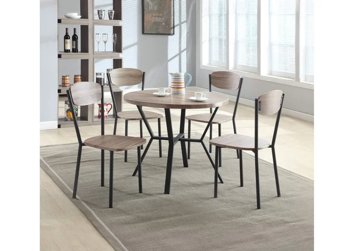 BLAKE 5-PACK ROUND DINING TABLE AND CHAIRS