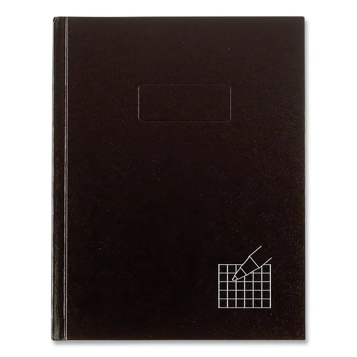 Blueline® Professional Quad Notebook, Quadrille Rule (4 sq/in), Black Cover, (96) 9.25 x 7.25 Sheets