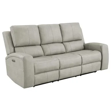 Brickston Triple Power Reclining Sofa Grey / CS-603434PPP