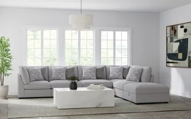 Cambria 6-piece Upholstered Modular Sectional Sofa Grey / CS-551511-SET