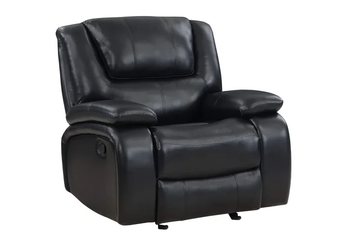 Camila Upholstered Glider Recliner Chair Black