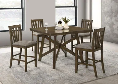 Canfield 5-piece 47-inch Counter Height Dining Set Brown / CS-109178-S5