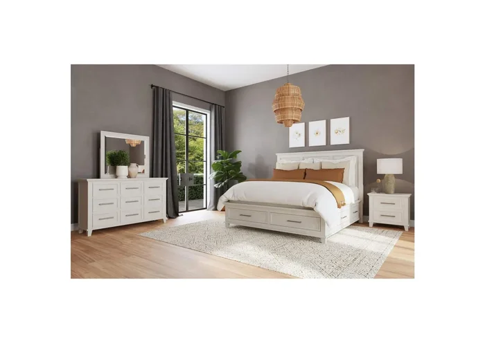 Canterbury Queen Storage Bed In Ivory