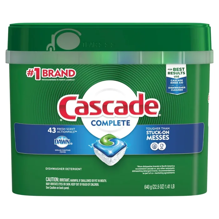 Cascade® Actionpacs, Fresh Scent, 22.5 Oz Tub, 43/tub
