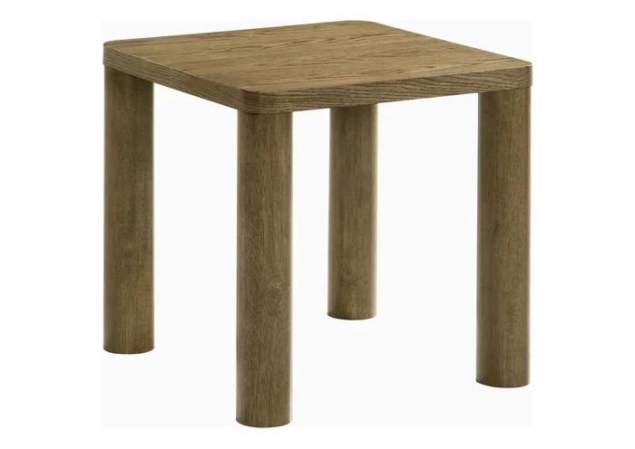 Castlewood Engineered Wood Accent Side End Table Brown Oak