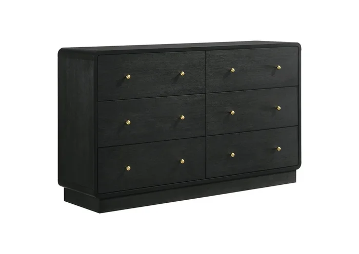 Cavelle 6-drawer Dresser Cabinet Black
