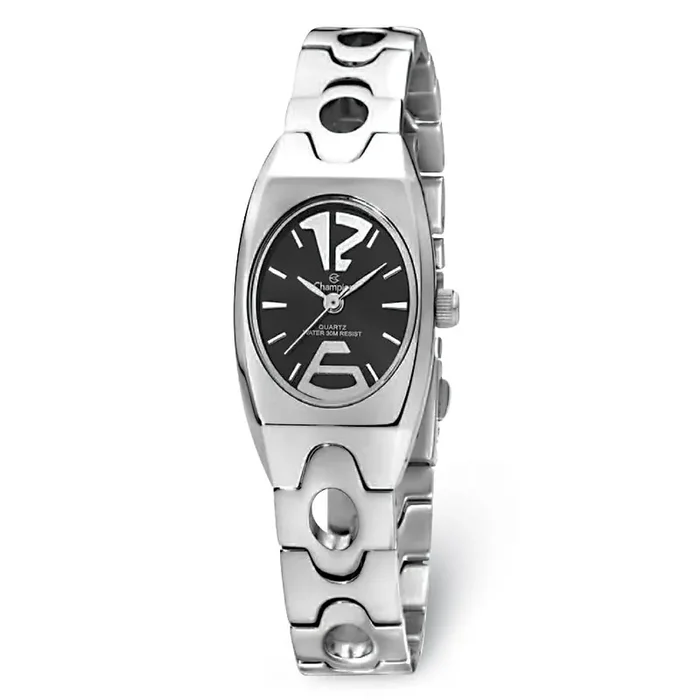 Champion Glamour Stainless Steel Black Dial Watch XWA5609