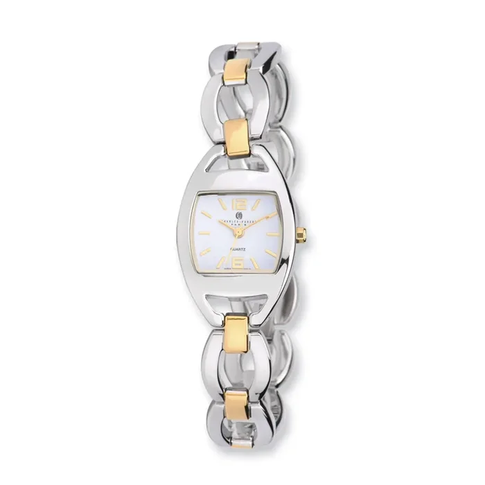 Charles Hubert Two-Tone White Dial Quartz Watch XWA4325