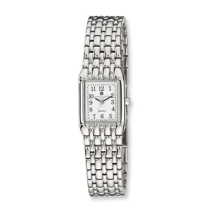Charles Hubert White Dial Quartz Watch Chrome Finish XWA4328