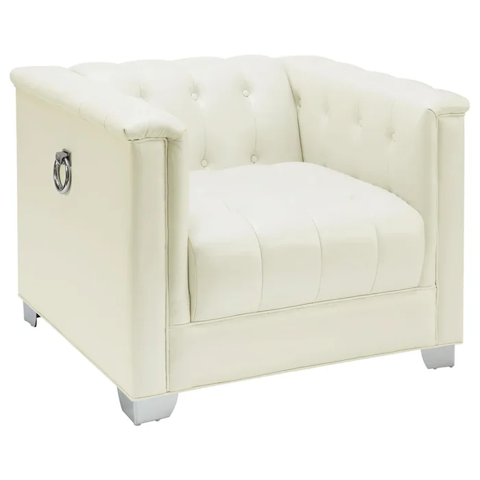 Chaviano Tufted Upholstered Chair Pearl White