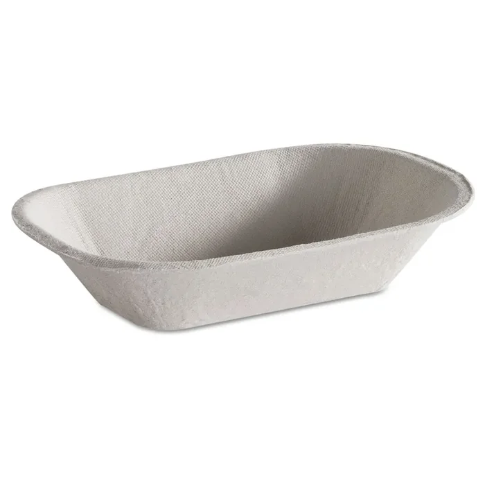 Chinet® Savaday Molded Fiber Food Tray, 4 x 6, Beige, Paper, 250/Bag, 4 Bags/Carton
