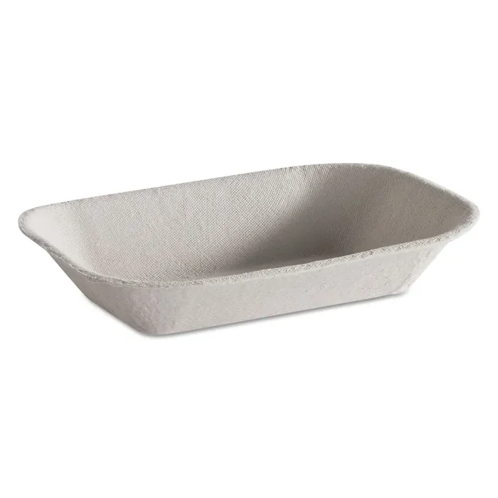 Chinet® Savaday Molded Fiber Food Tray, 5 x 7, Beige, Paper, 250/Bag, 4 Bags/Carton