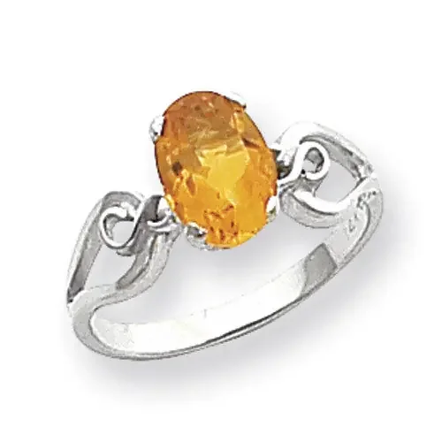Citrine Ring 14k White Gold Y2236CI