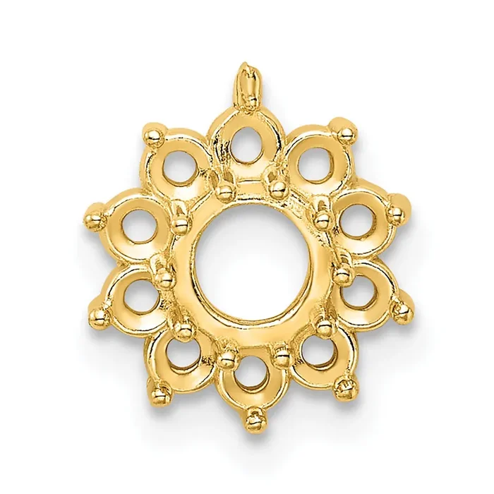 Cluster Round Top .10ct. Setting 14k Yellow Gold YG296
