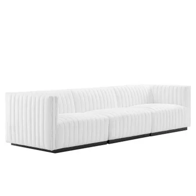 Conjure Channel Tufted Upholstered Fabric Sofa / EEI-5787