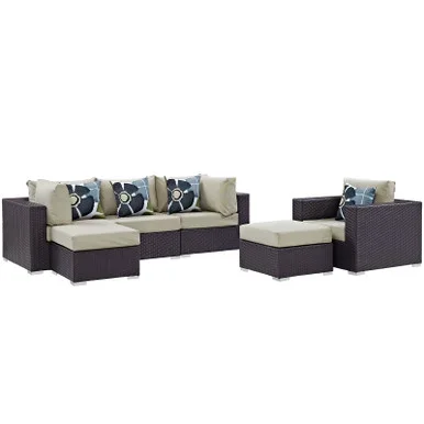 Convene 6 Piece Outdoor Patio Sectional Set / EEI-2372